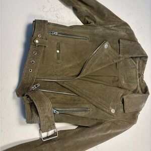 Blank NYC Olive Suede Jacket